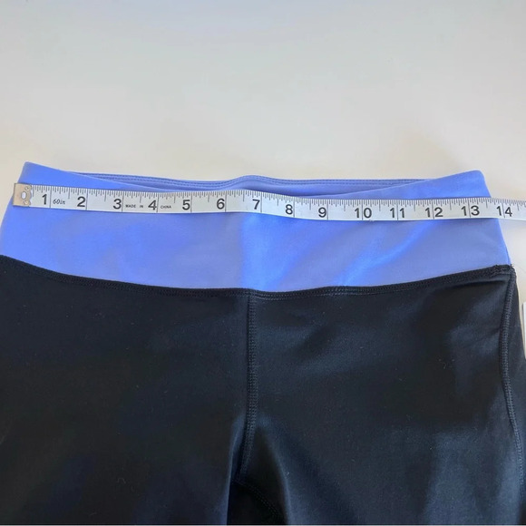 Gap Fit Gflex Womens Crop Black with Neon Light Blue - Picture 8 of 11